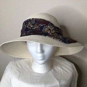 New "Sonoma" Ladies Hat- Embellished with beautiful Silk Hat Tie
